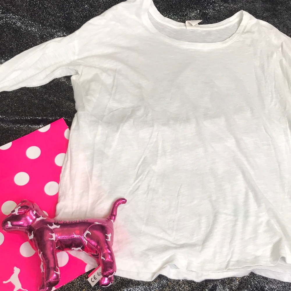 PINK plain white long sleeve